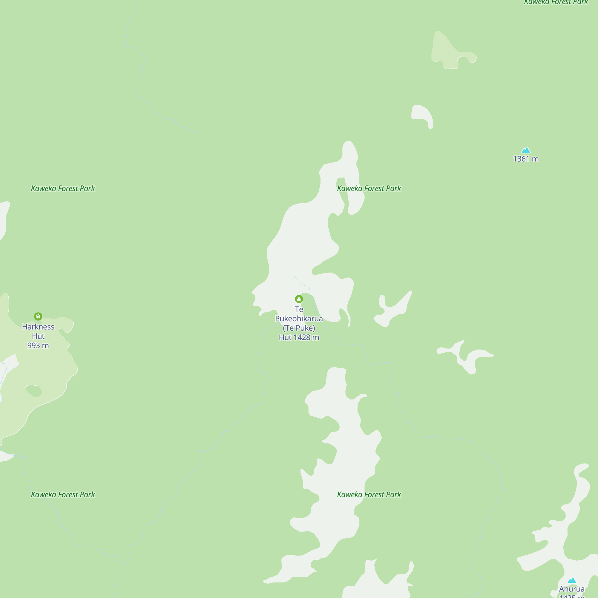 Te Pukeohikarua (Te Puke) Hut map