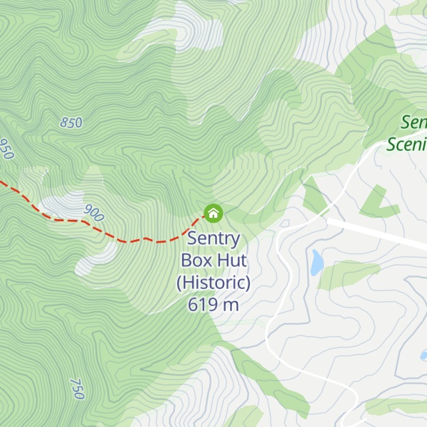 Map of Sentry Box Hut (Historic)