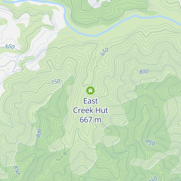 Map of East Creek Hut