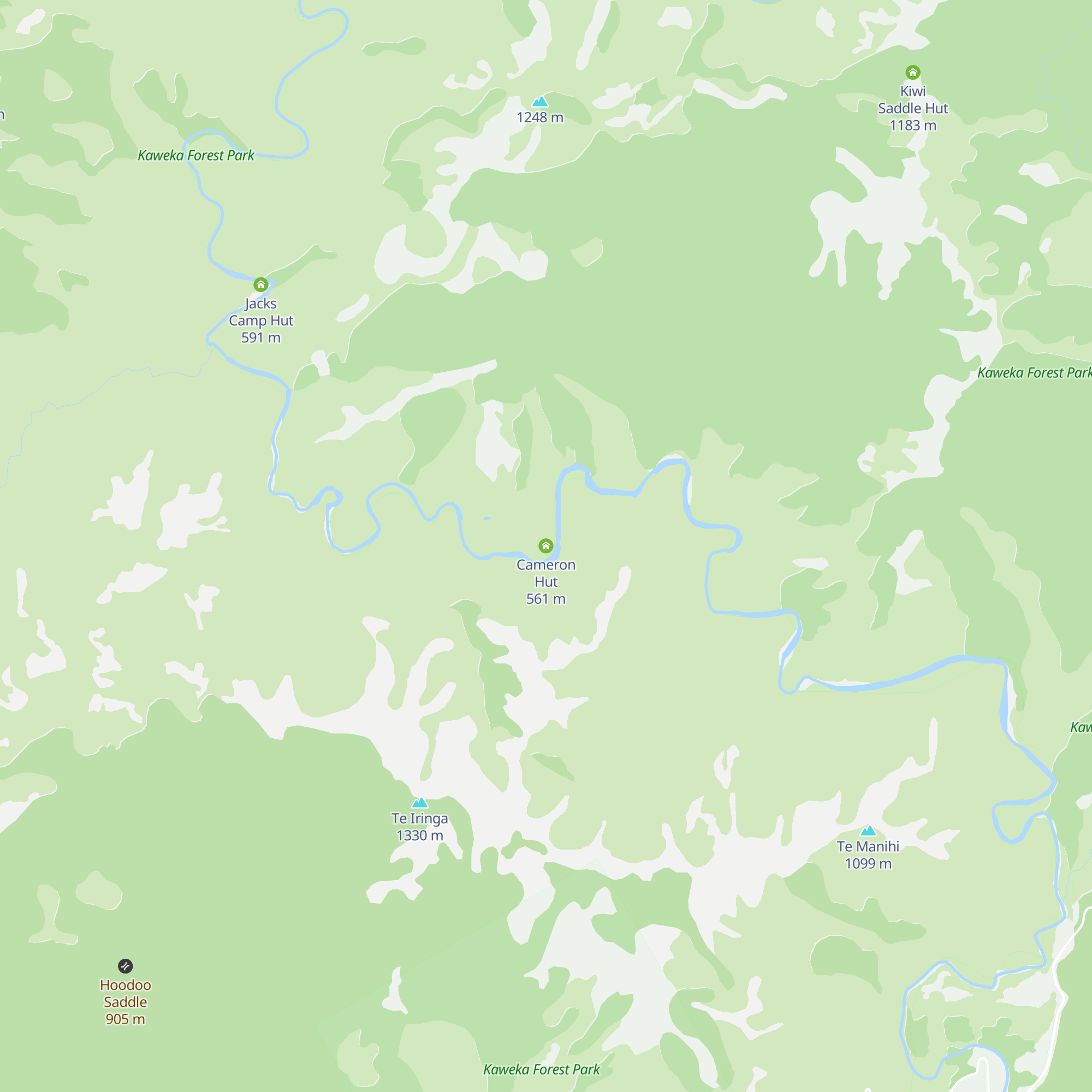 Cameron Hut map