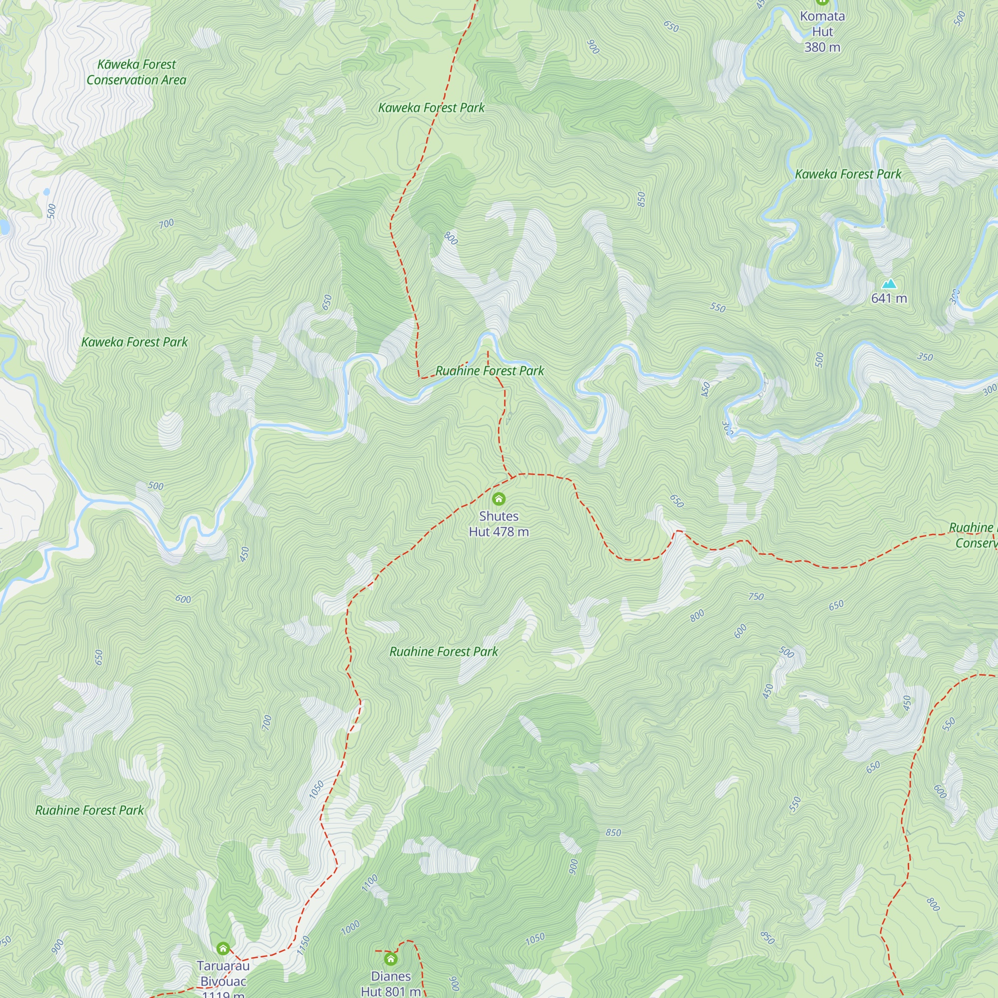 Shutes Hut map