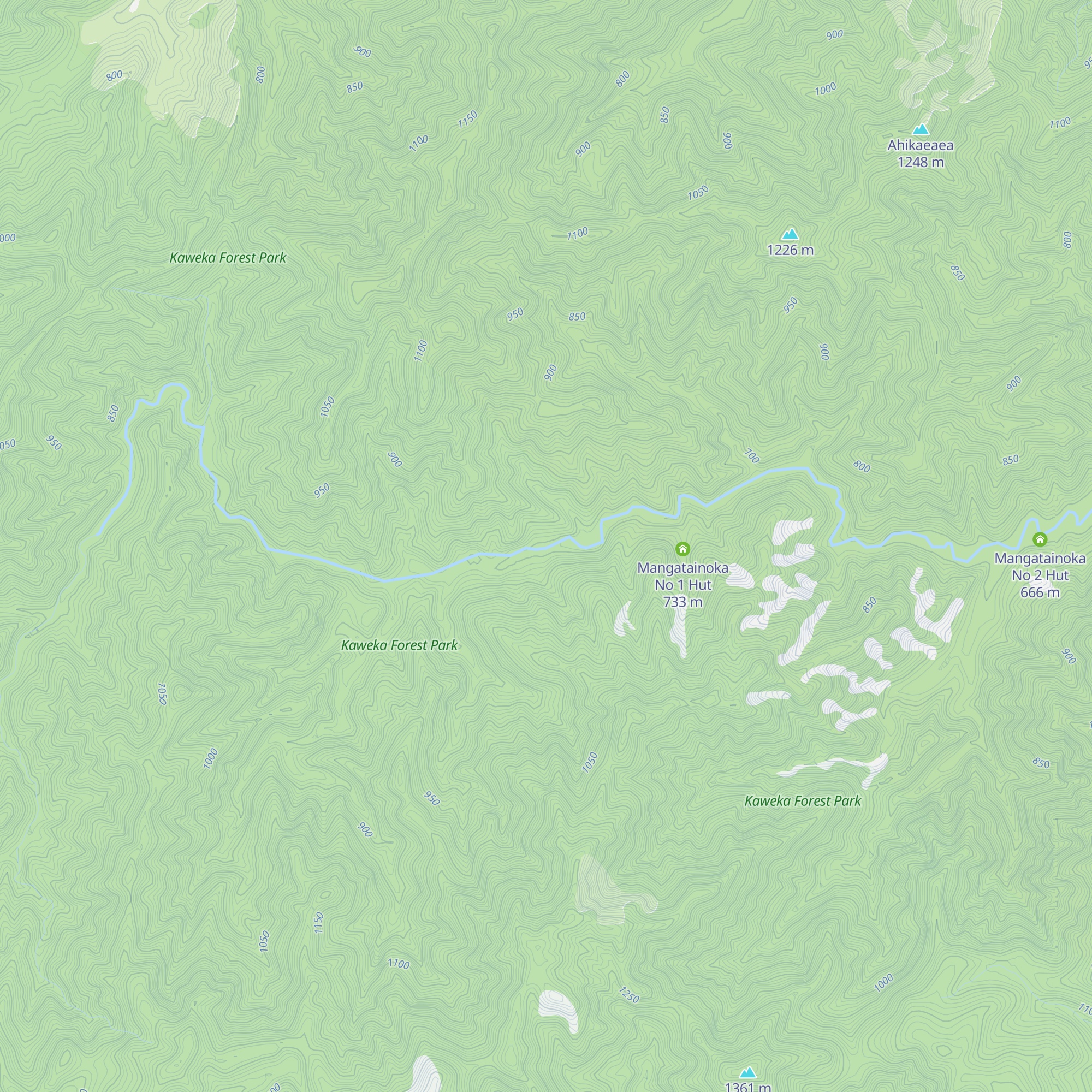 Mangatainoka Hut map