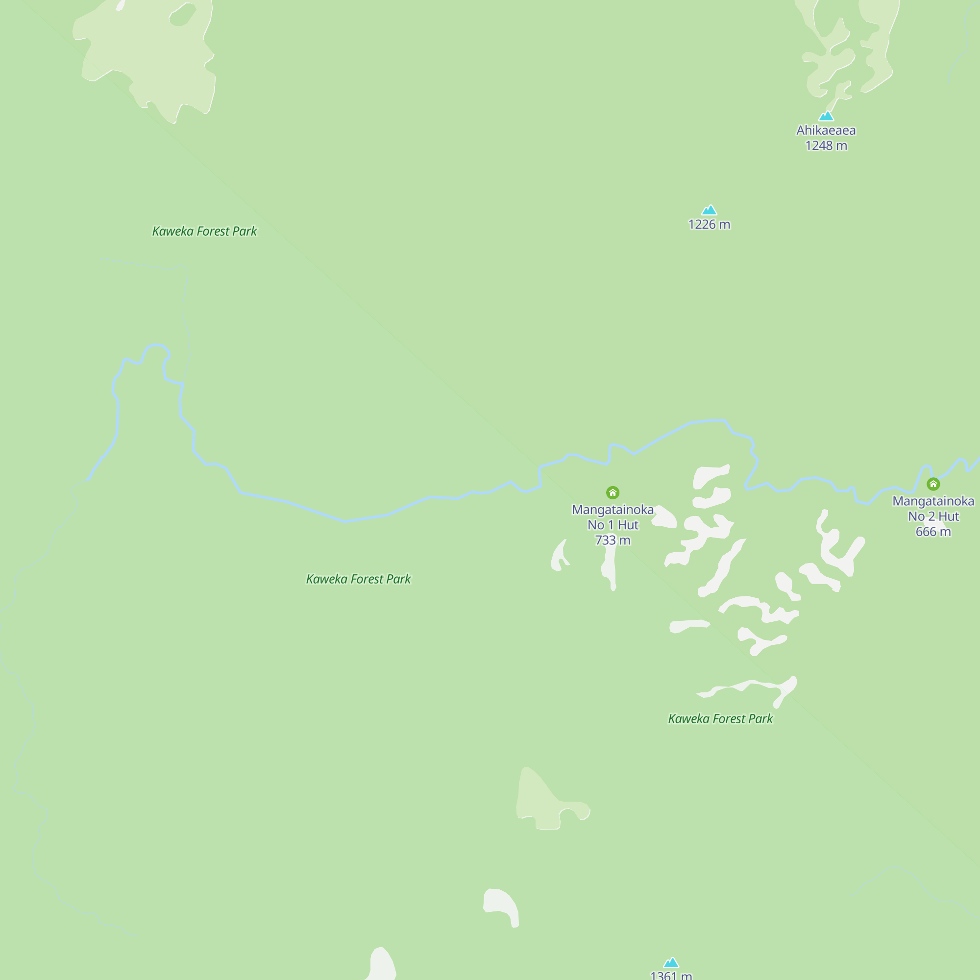 Mangatainoka Hut map