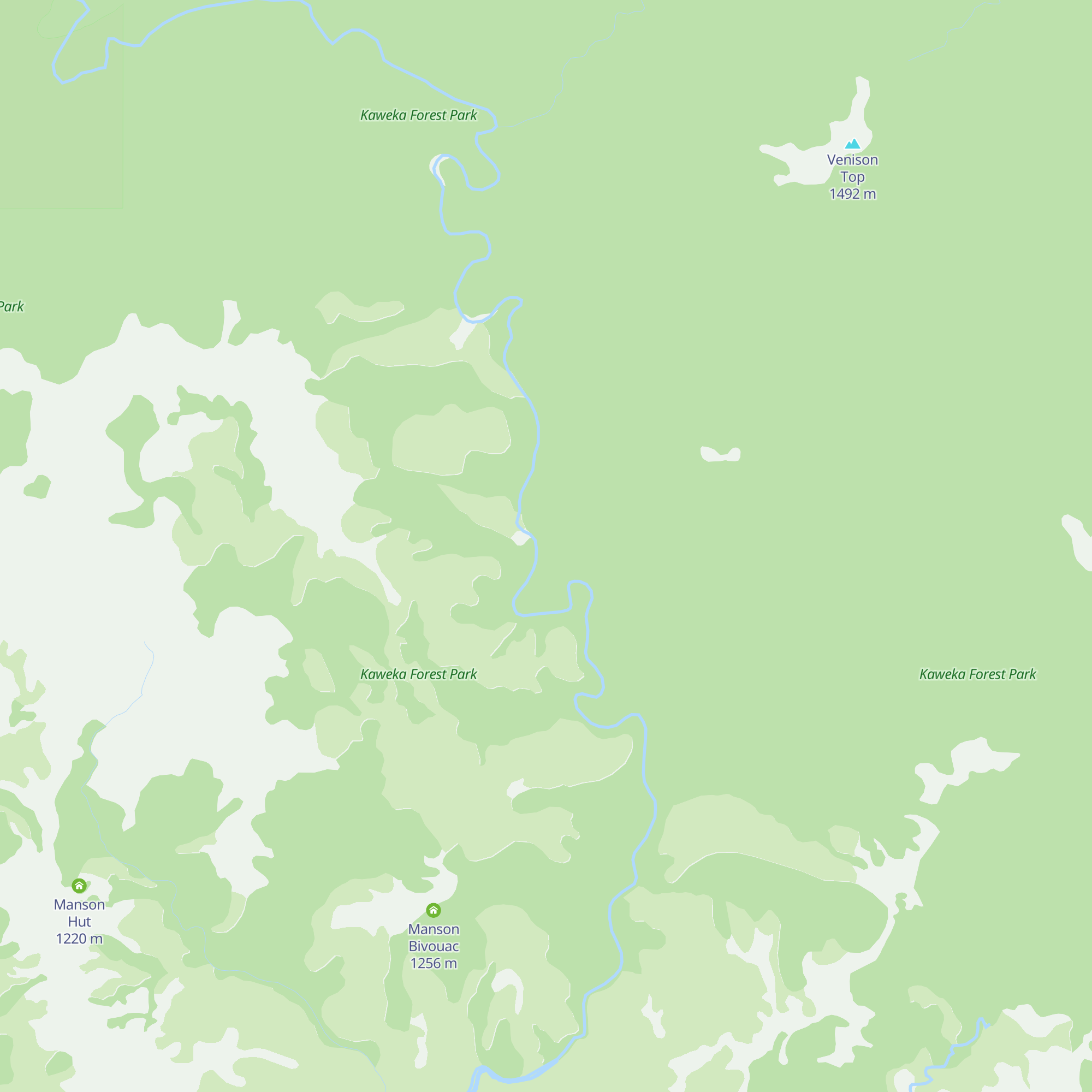 Rocks Ahead Hut map