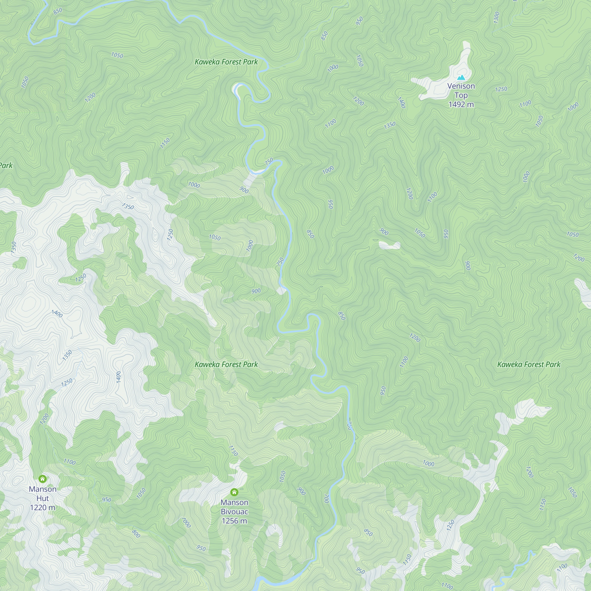 Rocks Ahead Hut map