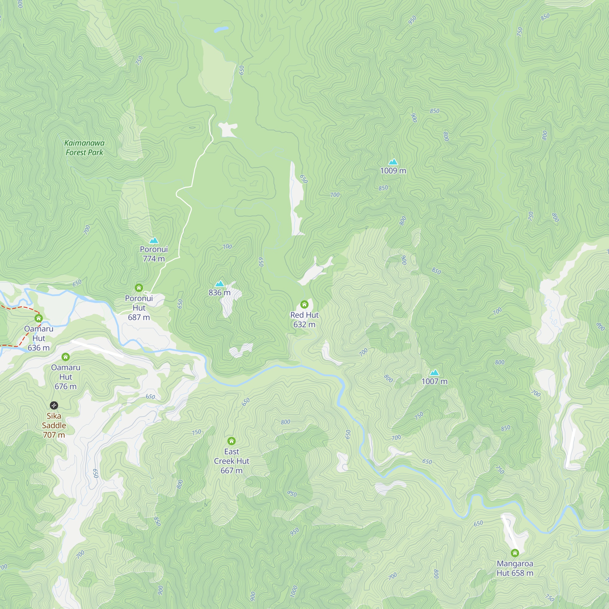 Red Hut map