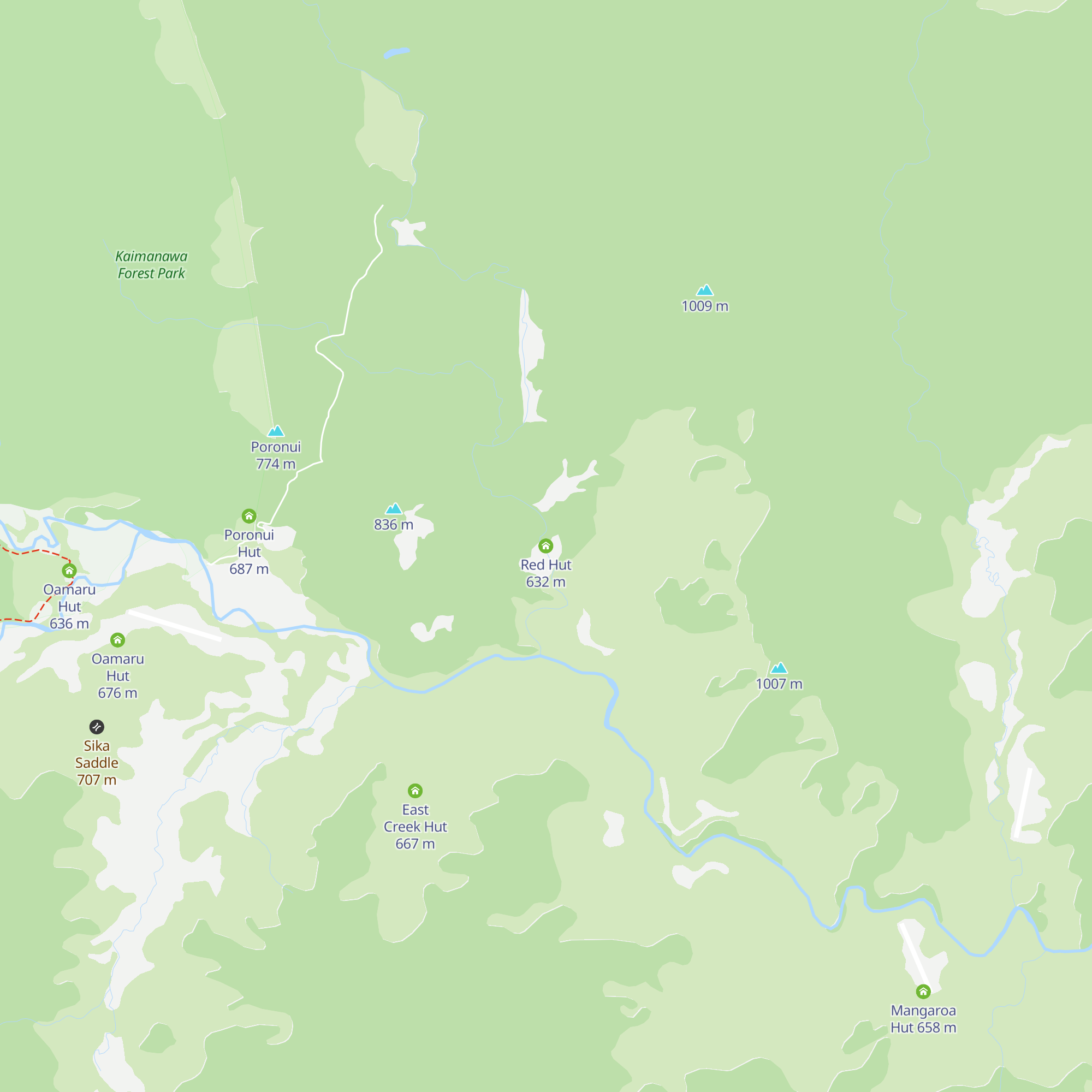Red Hut map