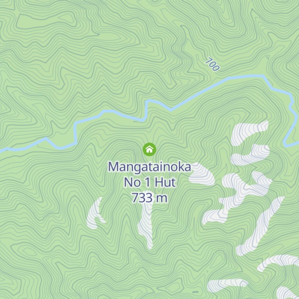 Map of Mangatainoka No 1 Hut