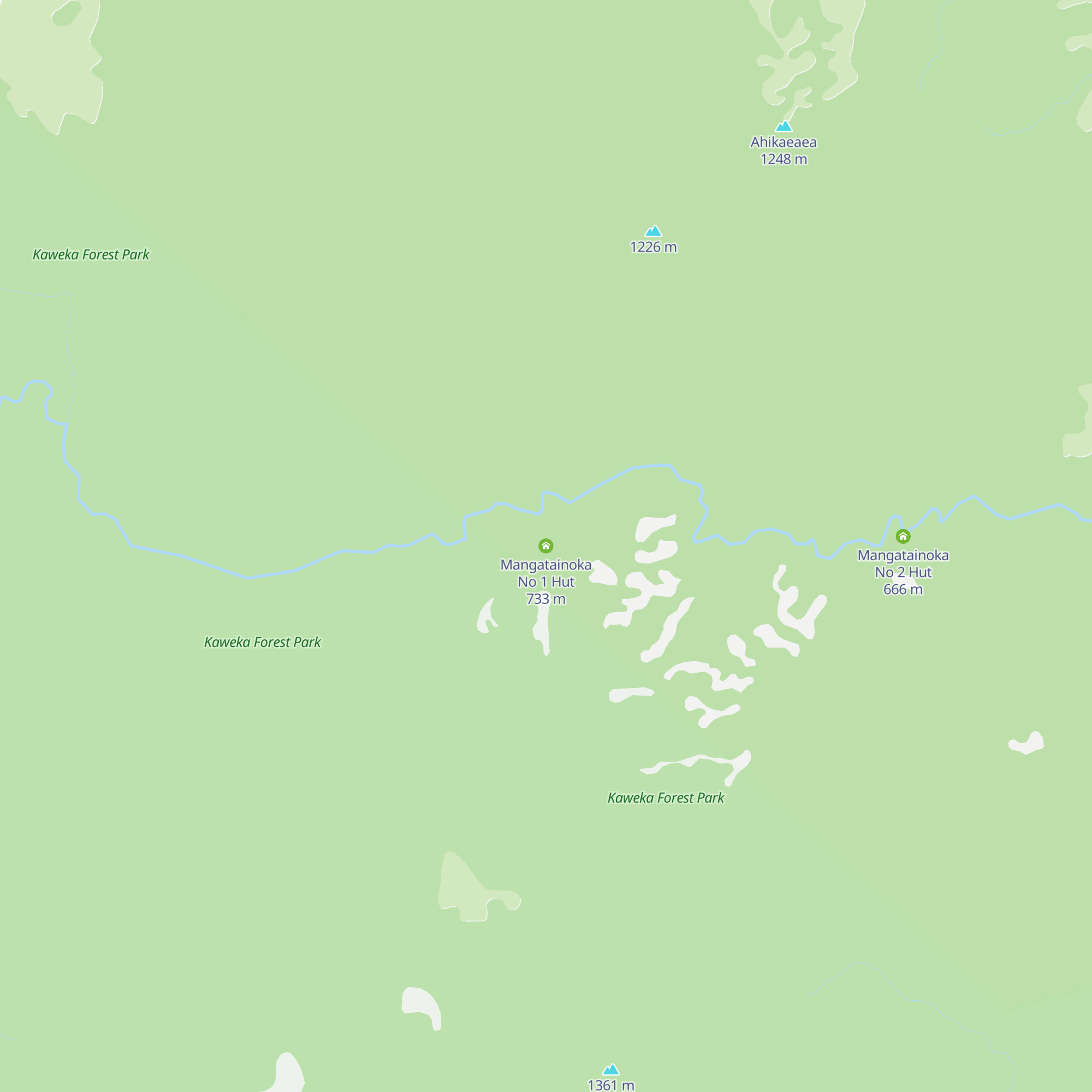 Mangatainoka No 1 Hut map