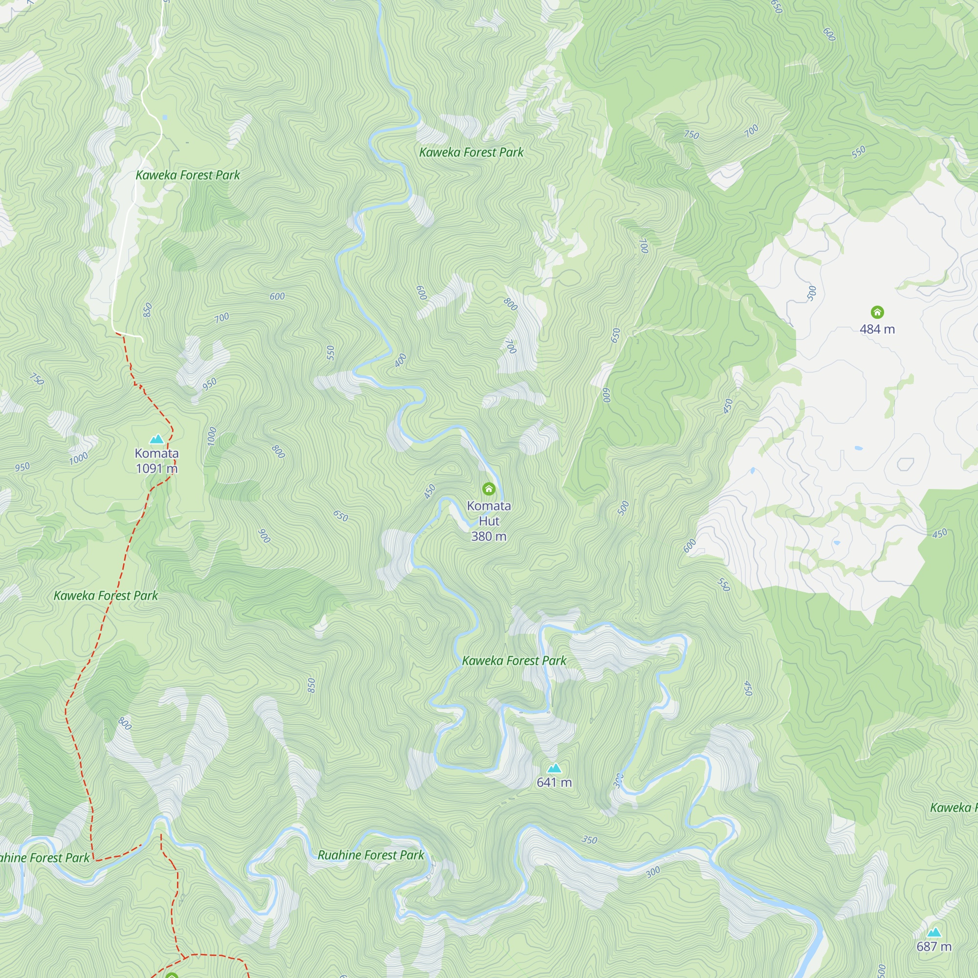 Komata Hut map
