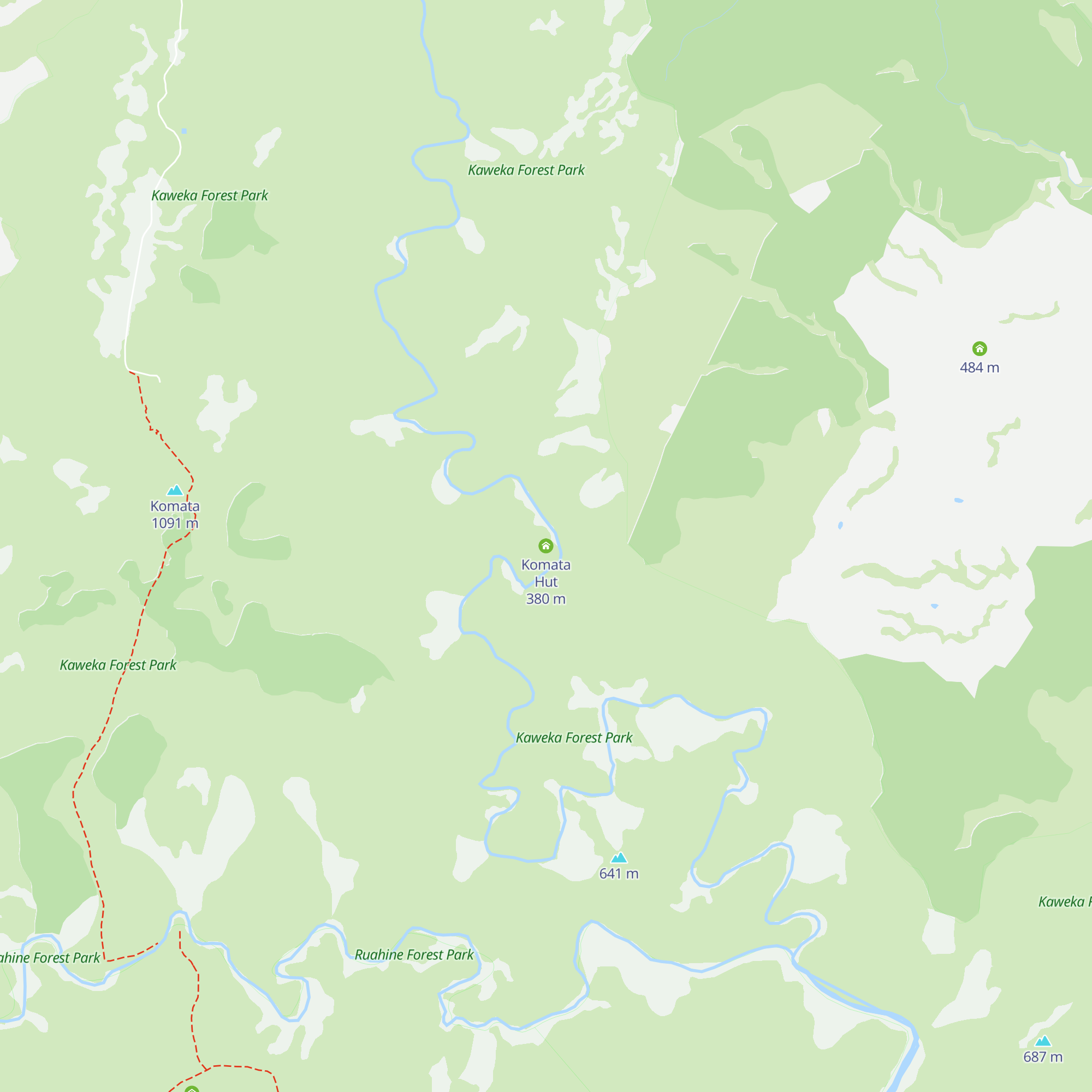 Komata Hut map