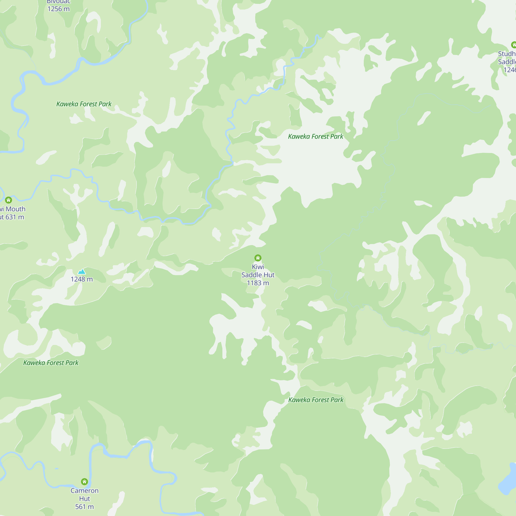 Kiwi Saddle Hut map
