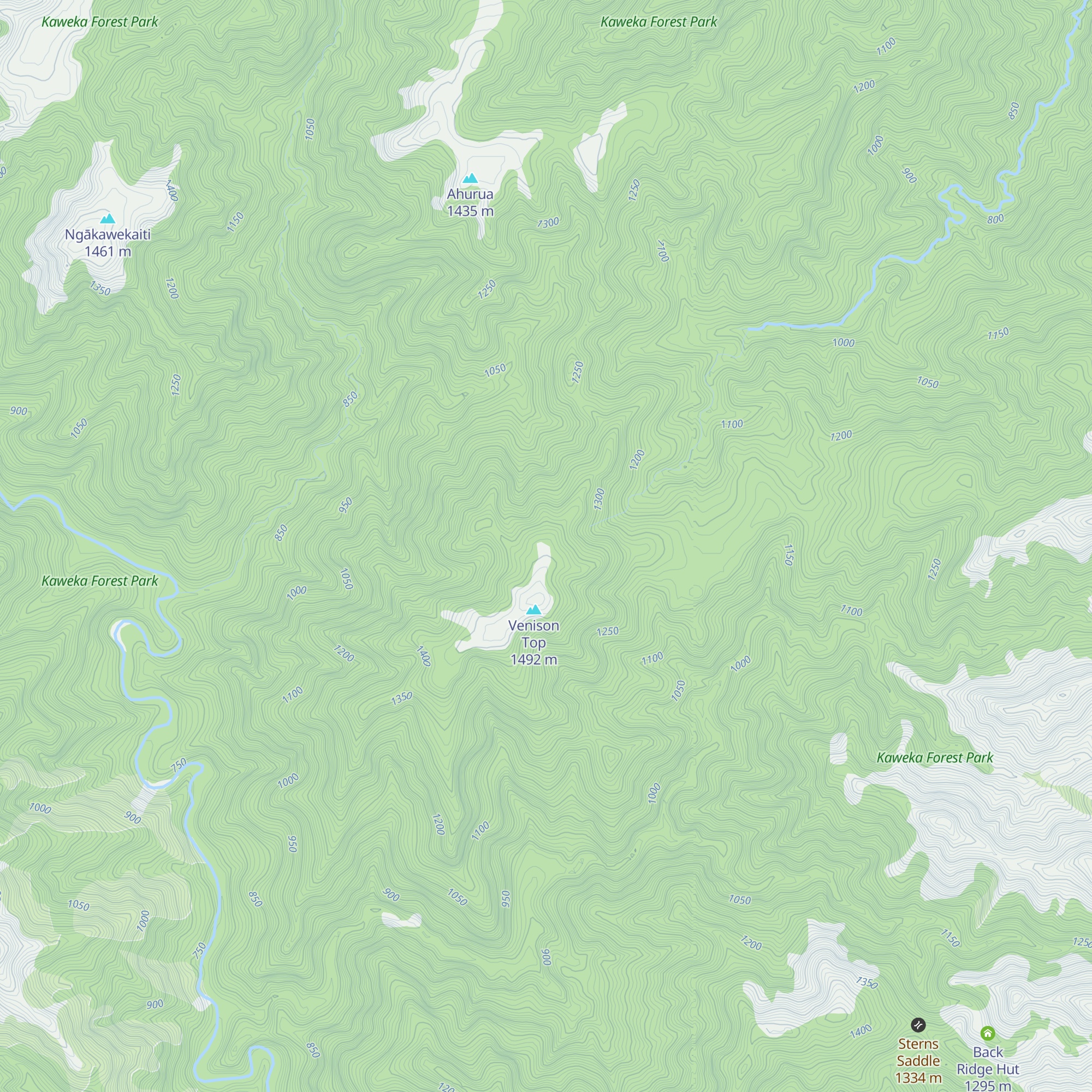 Venison Tops Hut (Tira Lodge) map
