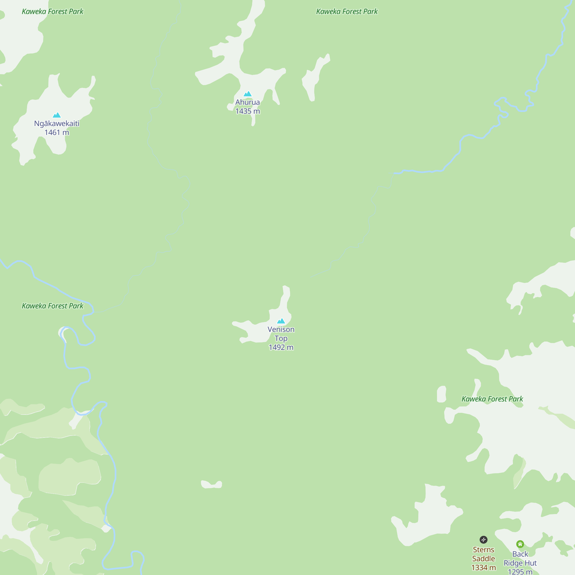 Venison Tops Hut (Tira Lodge) map
