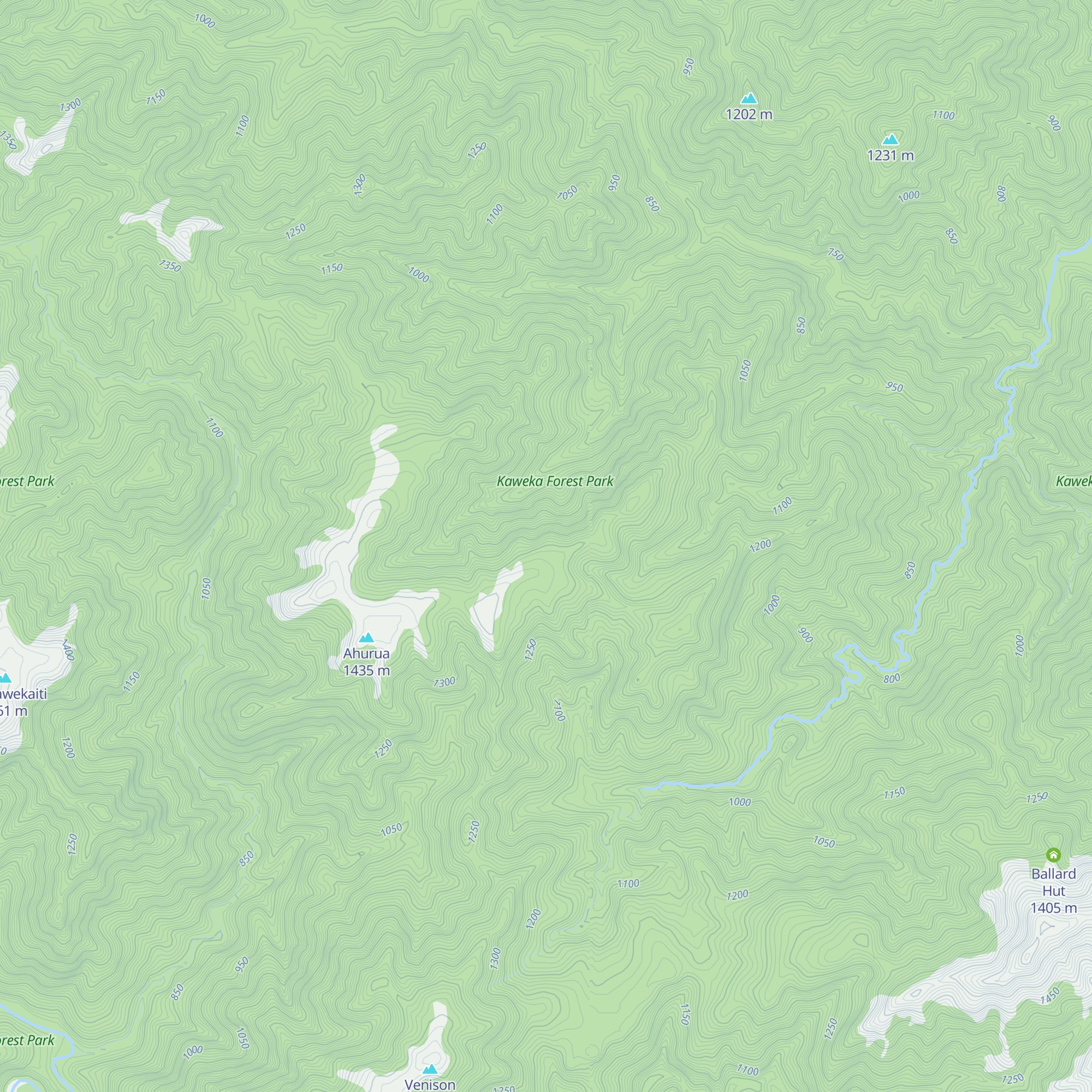 Mangaturutu Hut map