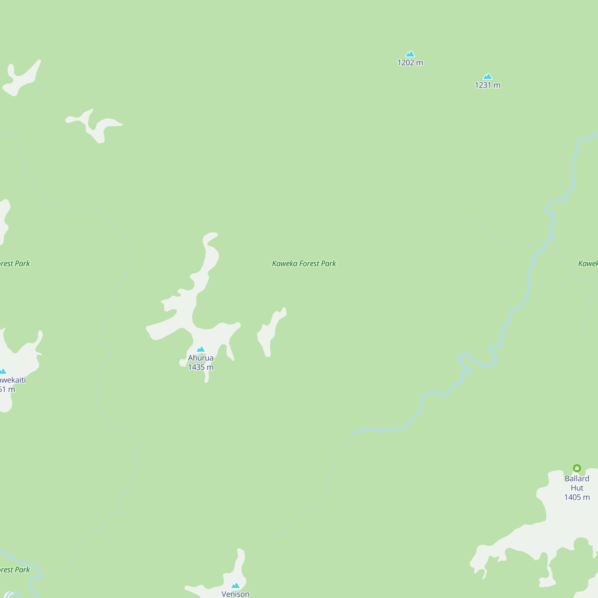 Mangaturutu Hut map