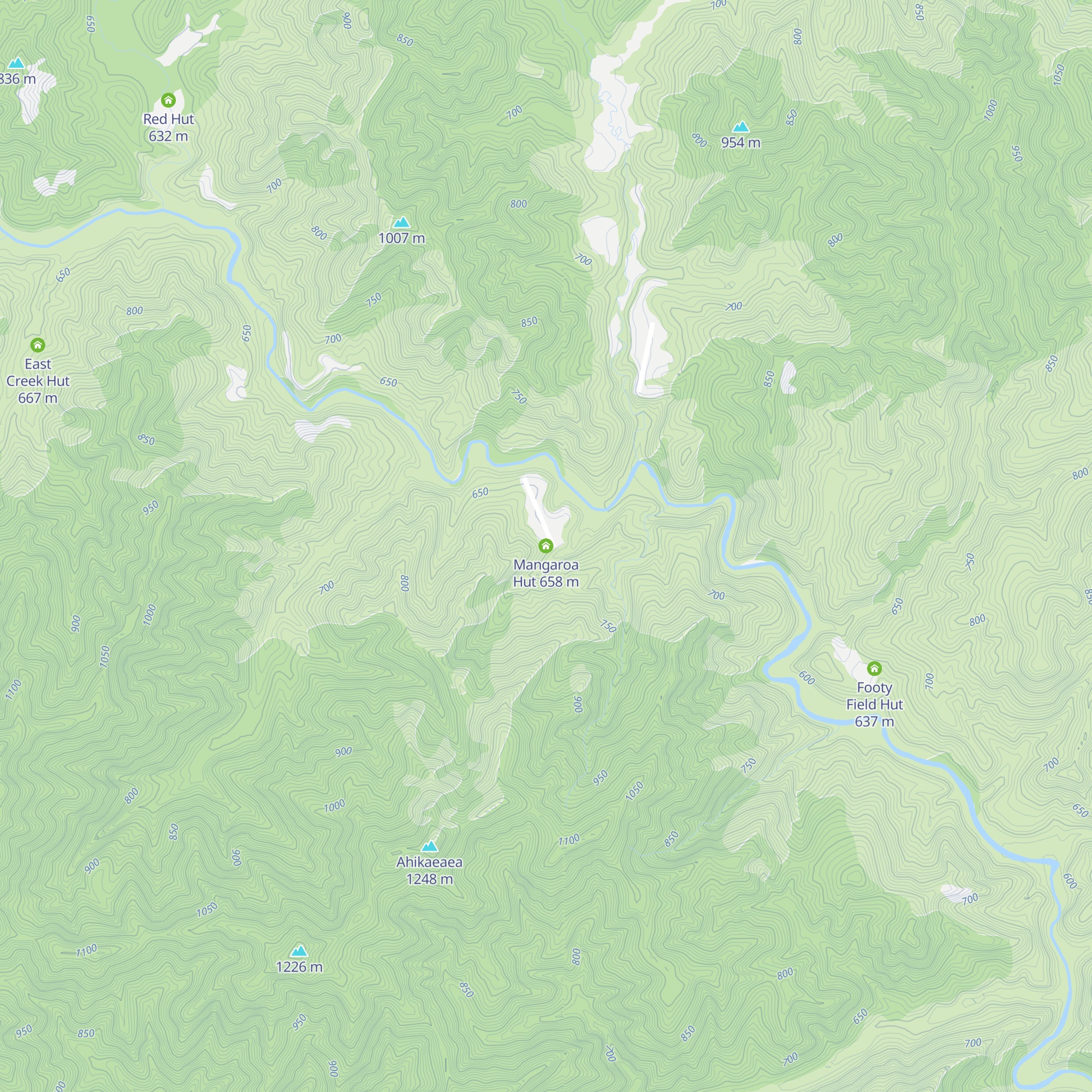Mangaroa Hut map