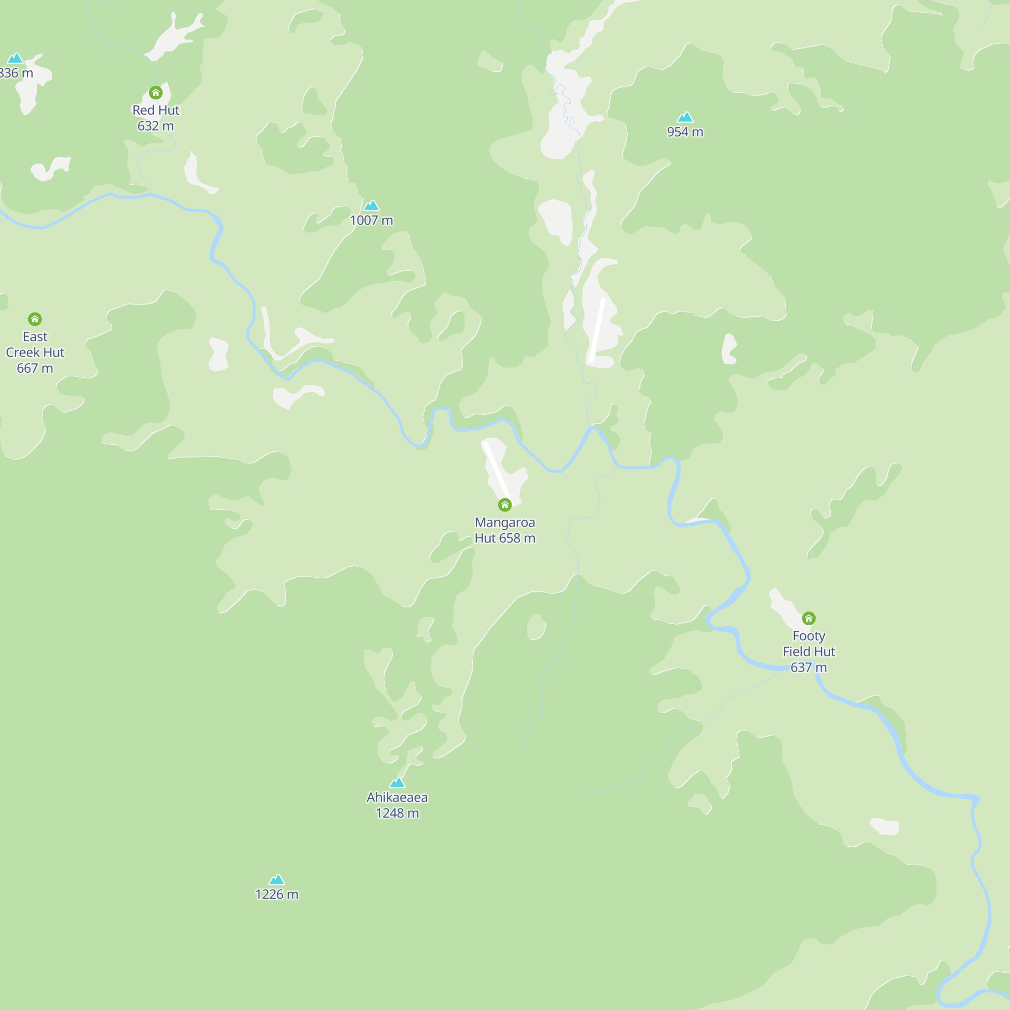 Mangaroa Hut map
