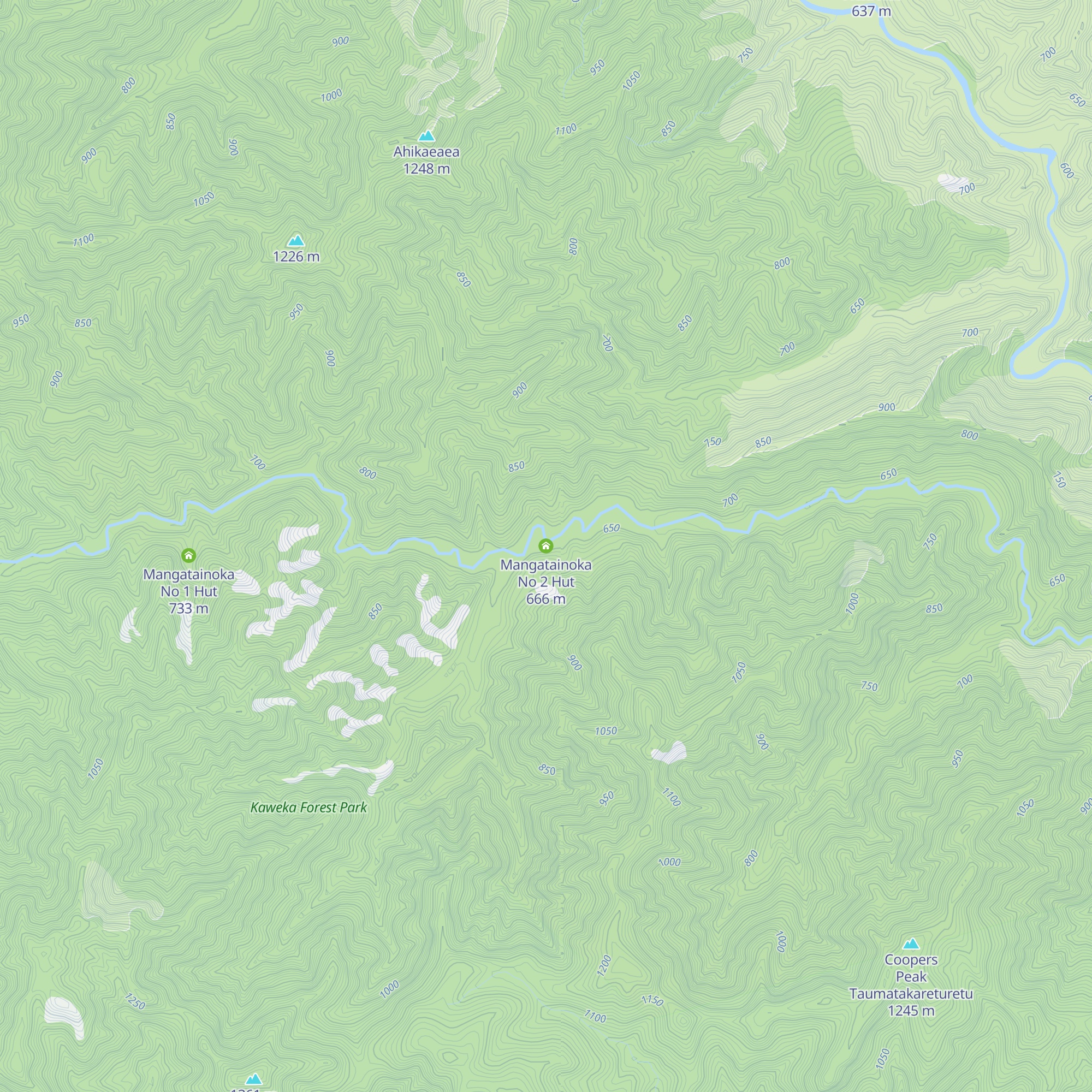 Mangatainoka No 2 Hut map
