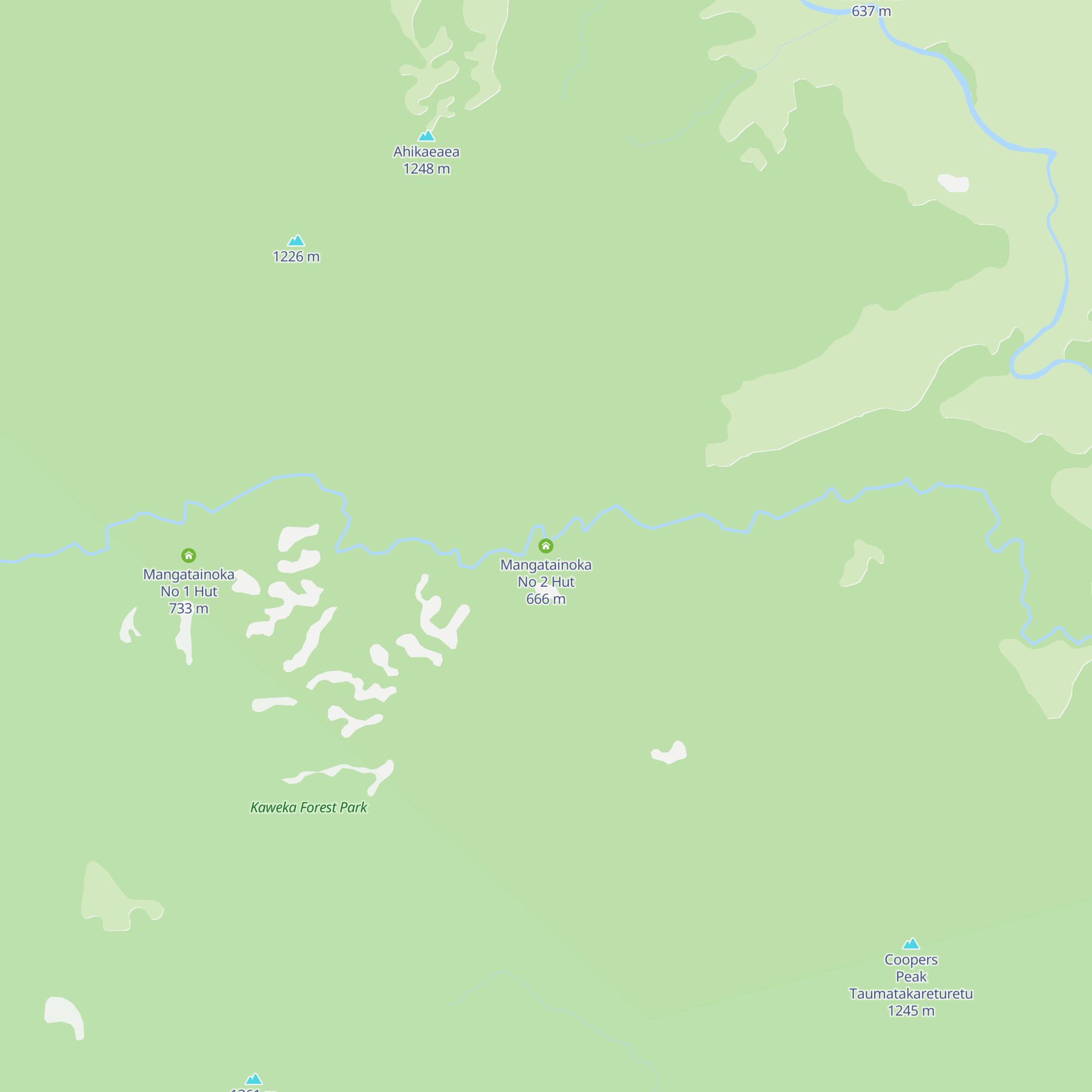 Mangatainoka No 2 Hut map