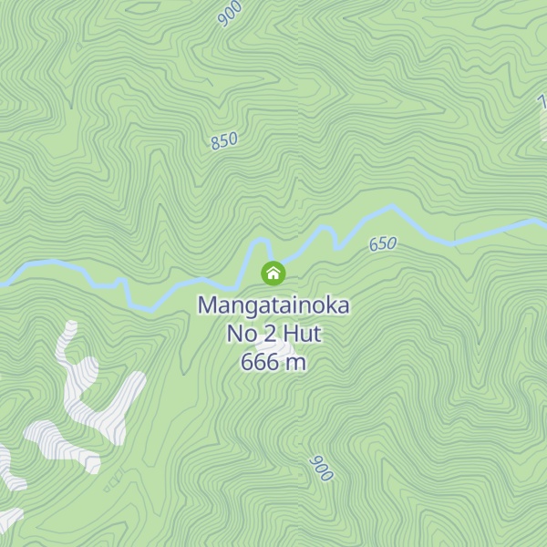 Map of Mangatainoka No 2 Hut