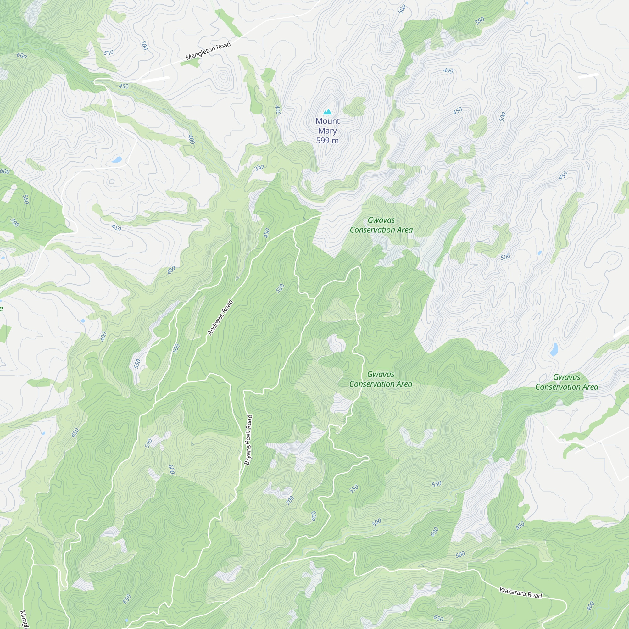 Briens Hut map