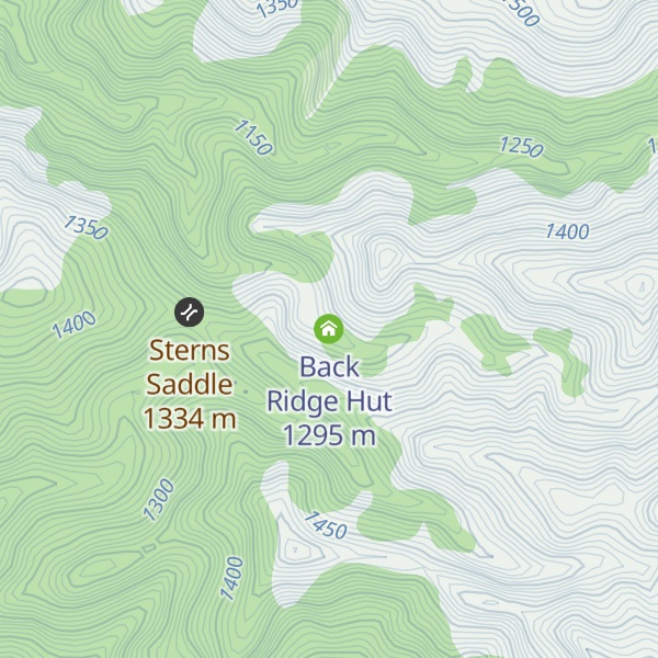 Map of Back Ridge Hut