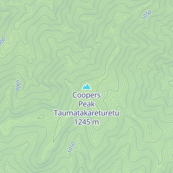 Map of Coopers Peak Taumatakareturetu