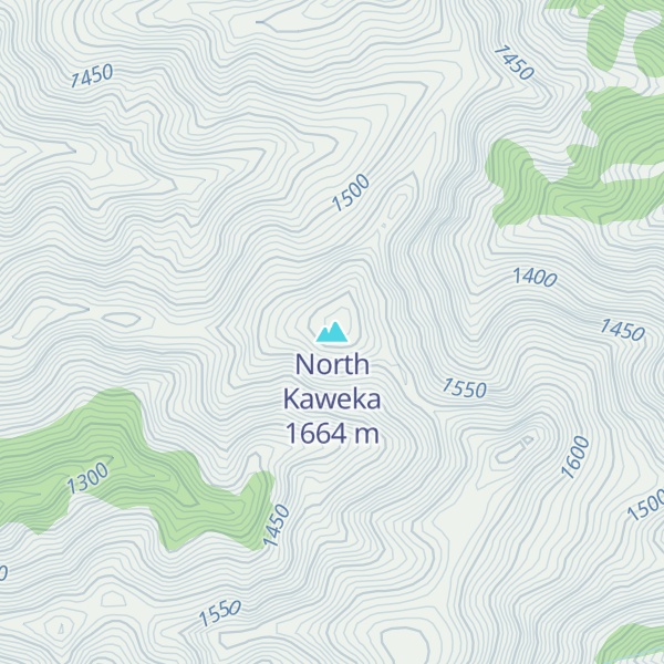 Map of North Kaweka