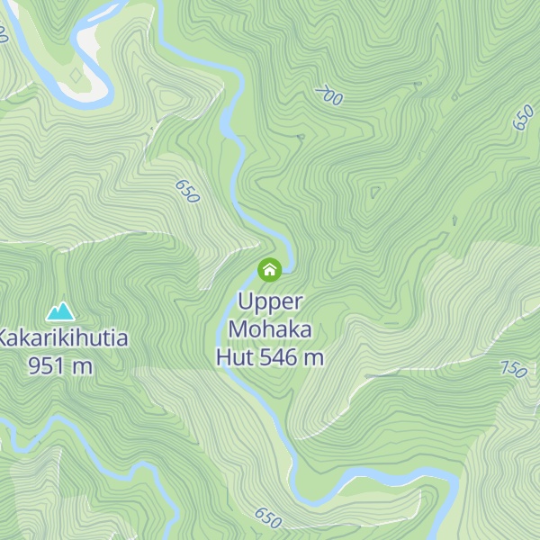 Map of Upper Mohaka Hut