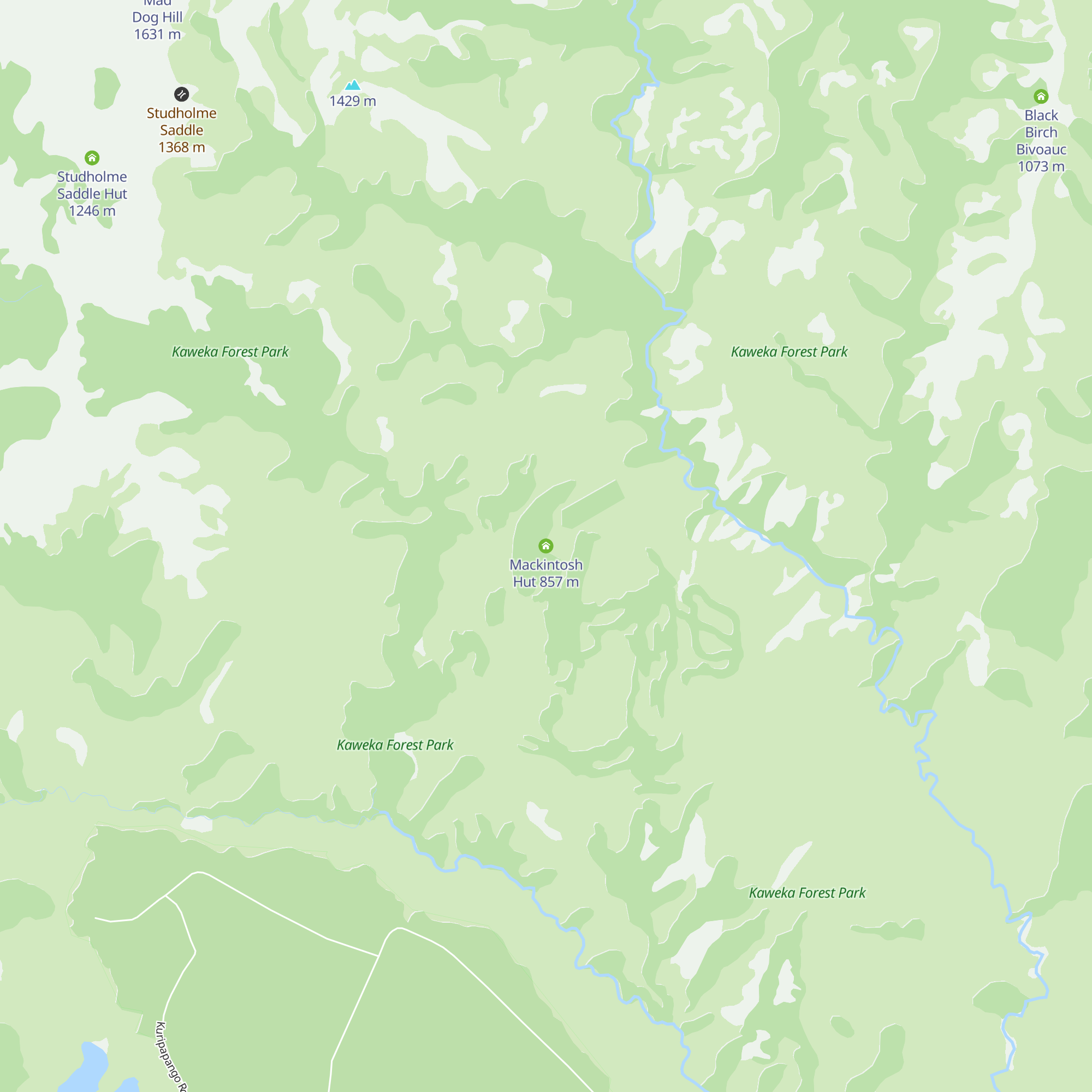 Mackintosh Hut map