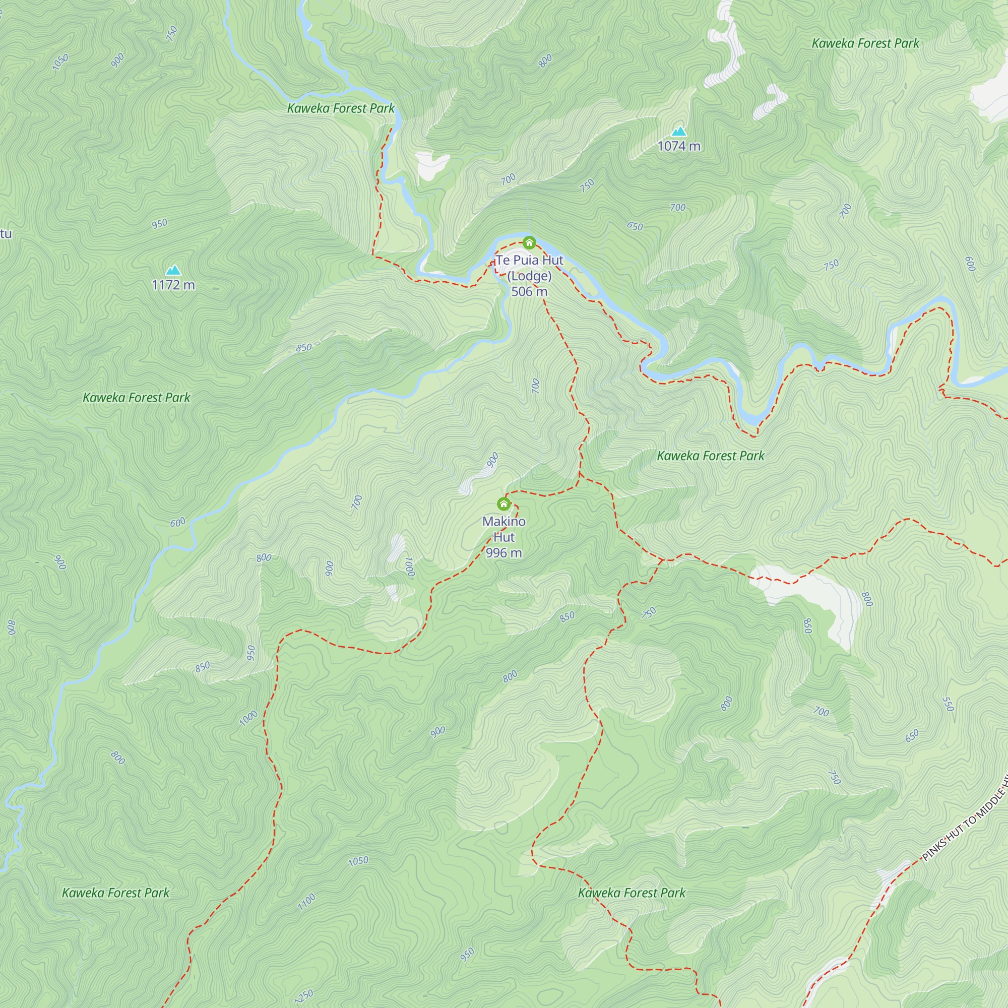 Makino Hut map