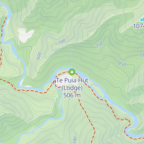 Map of Te Puia Hut (Lodge)