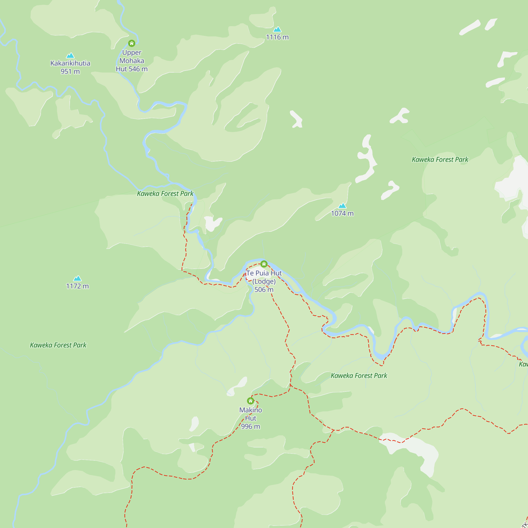 Te Puia Hut (Lodge) map