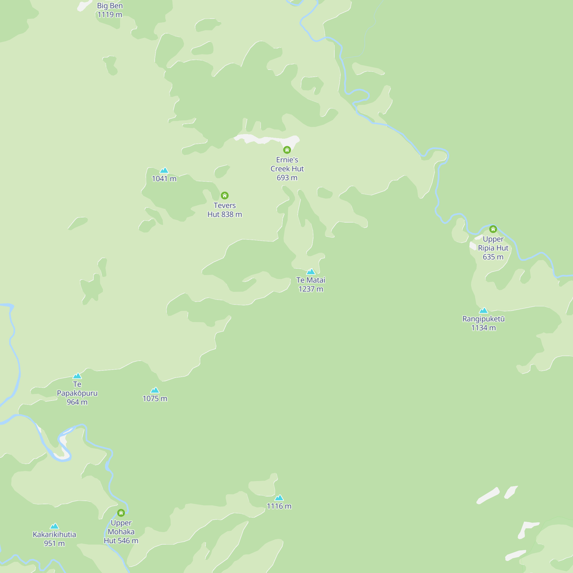 Te Matai Hut map