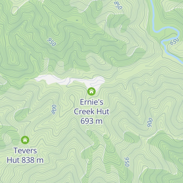 Map of Ernie's Creek Hut