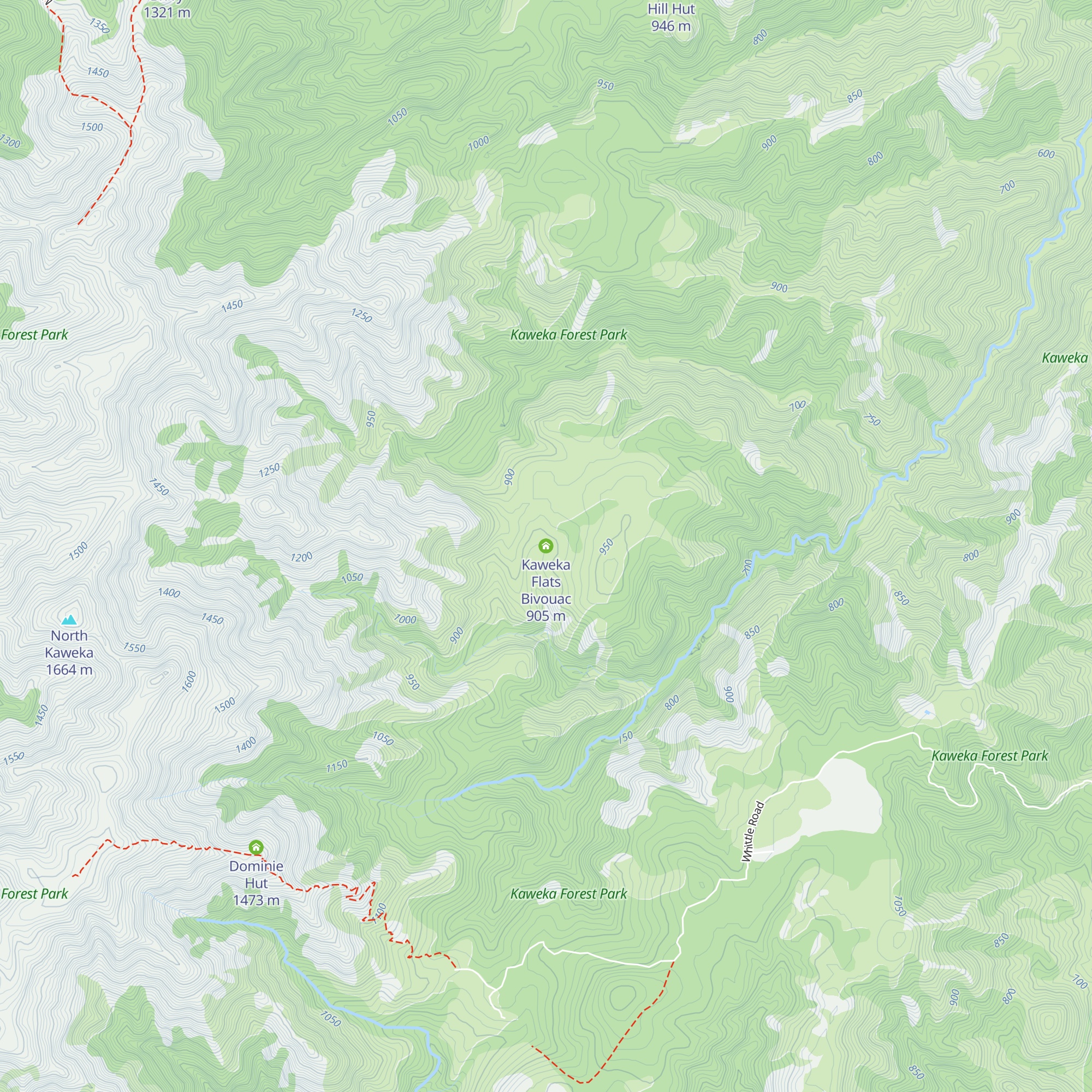 Kaweka Flats Bivouac map