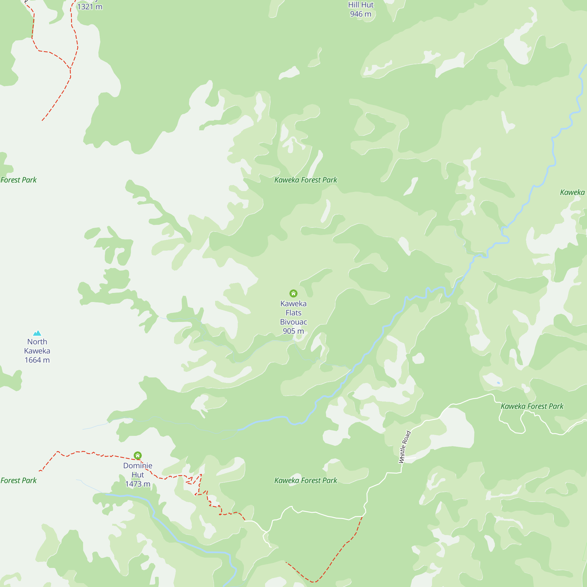 Kaweka Flats Bivouac map