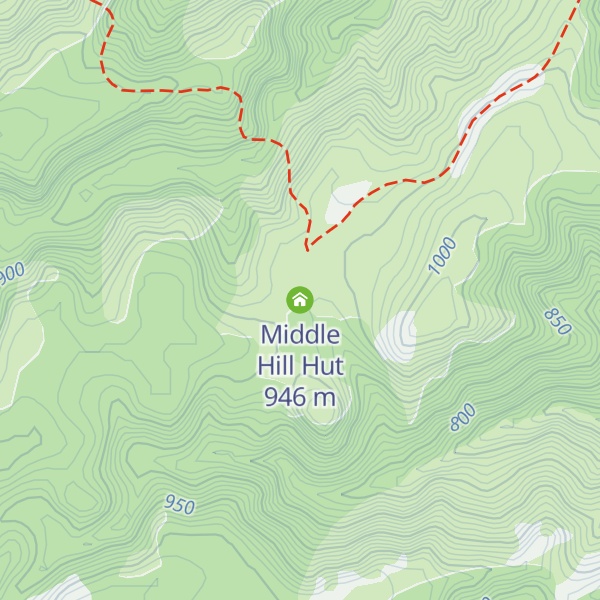 Map of Middle Hill Hut
