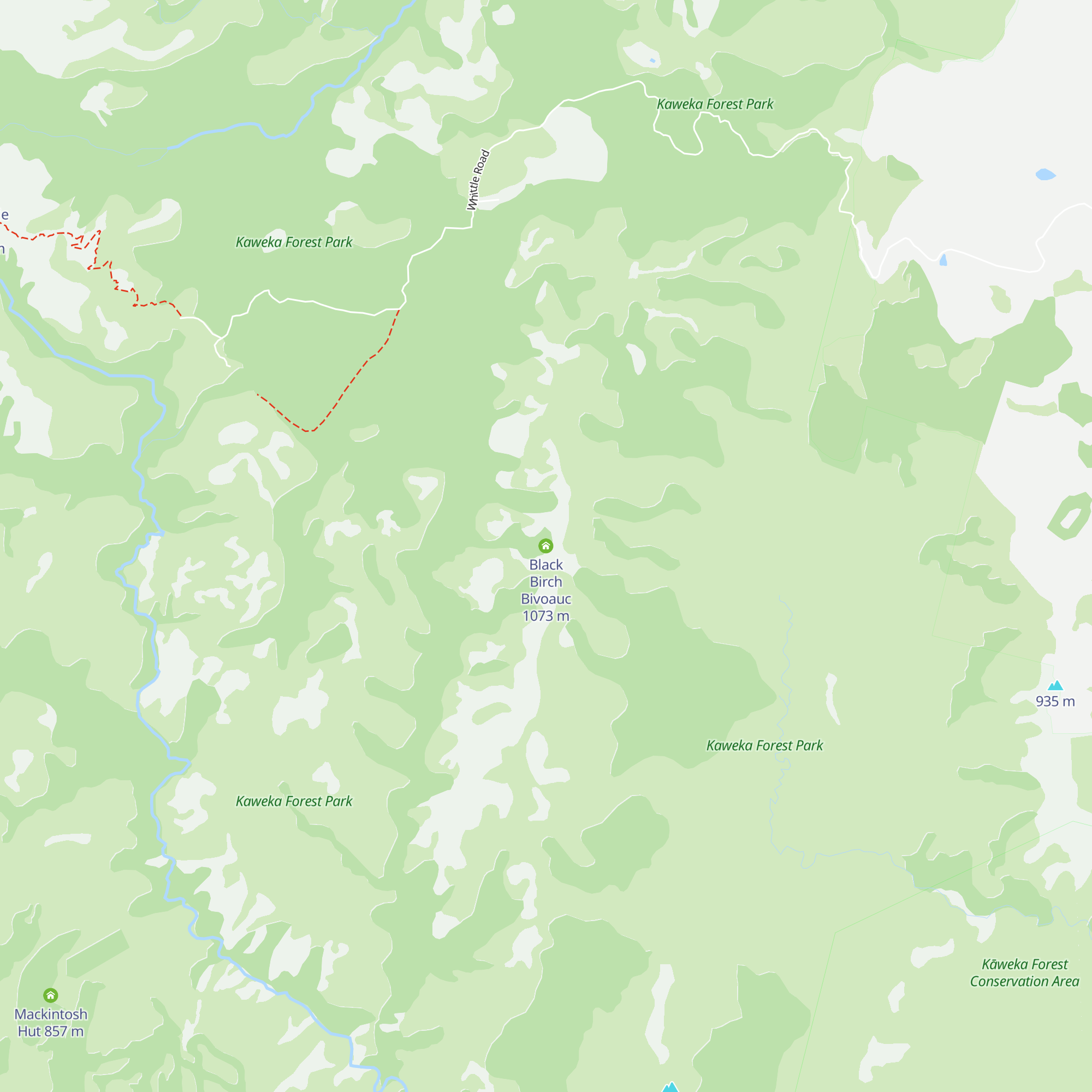 Black Birch Bivoauc map