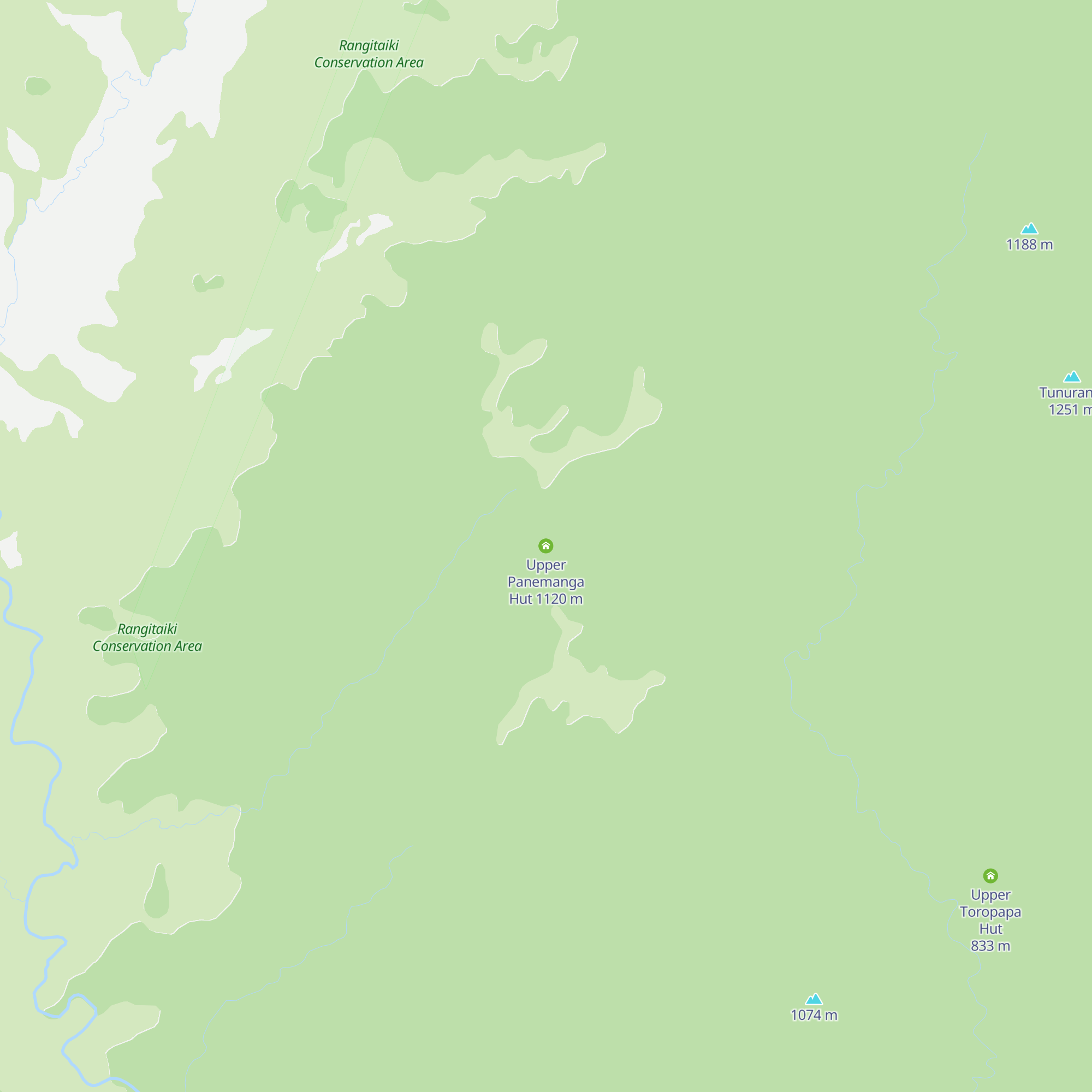 Upper Panemanga Hut map