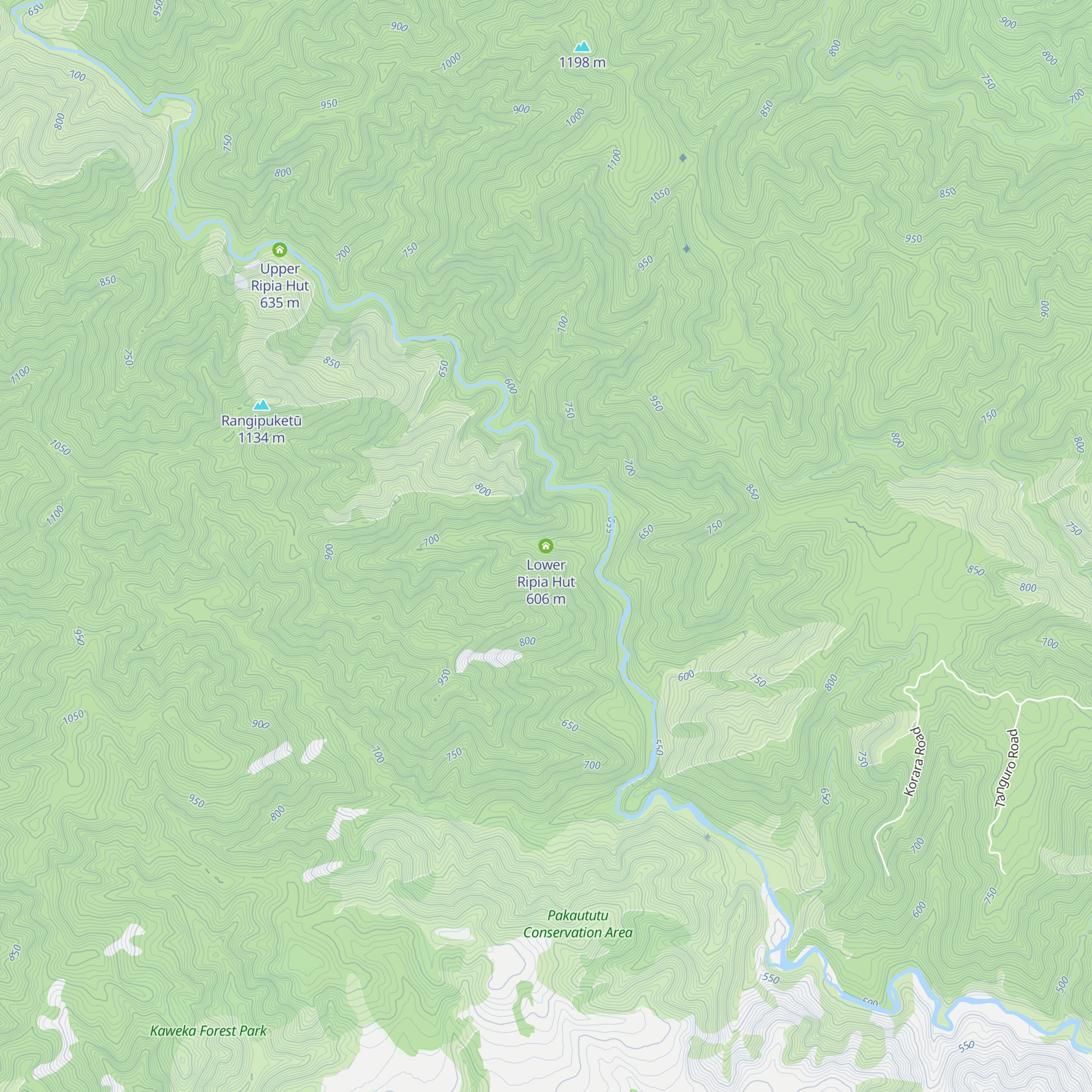 Lower Ripia Hut map