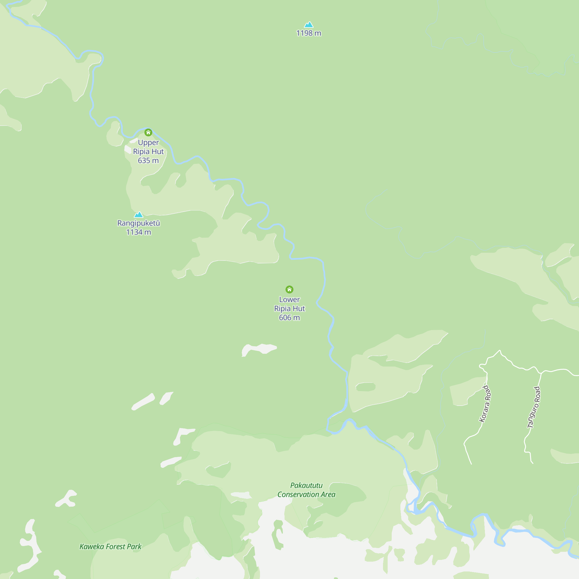 Lower Ripia Hut map