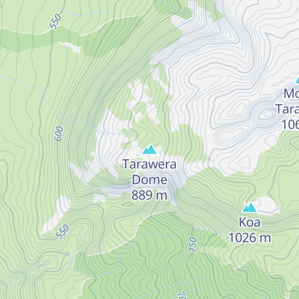 Map of Tarawera Dome