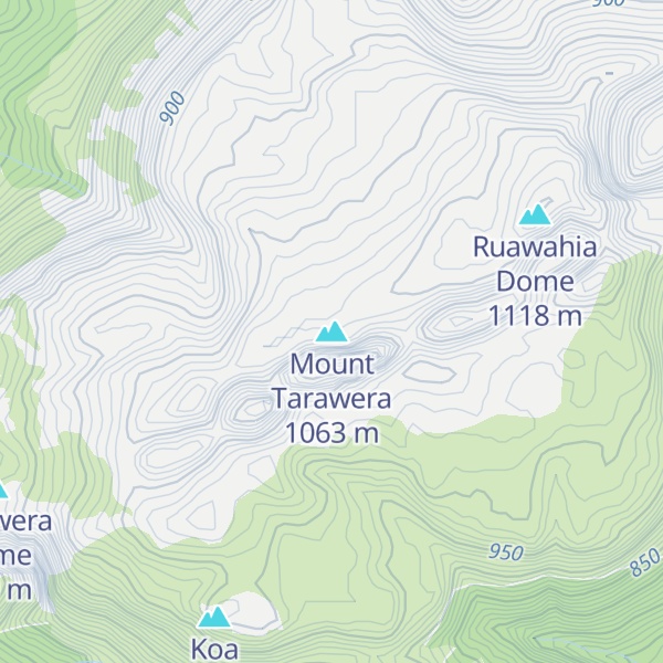 Map of Mount Tarawera