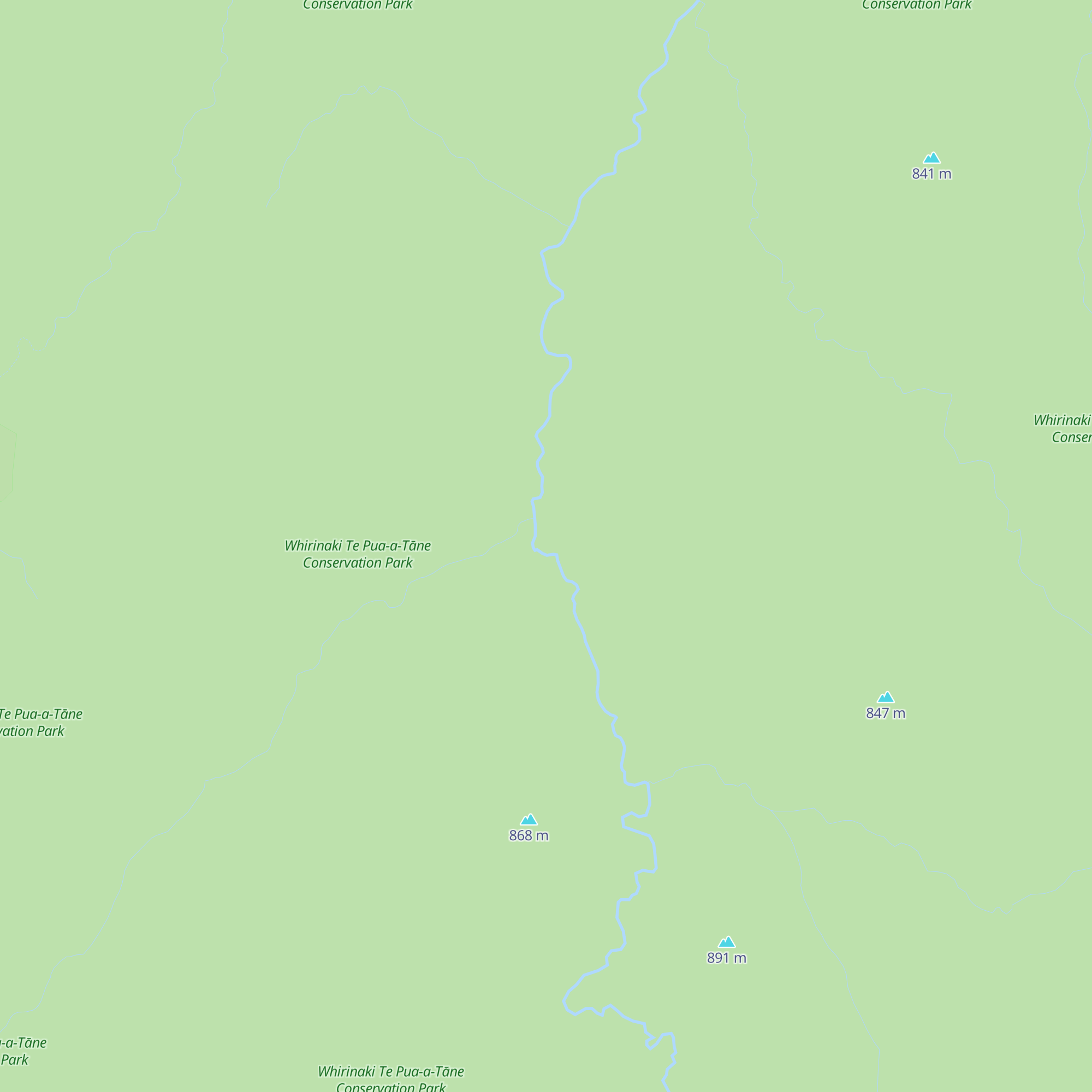 Central Whirinaki Hut map