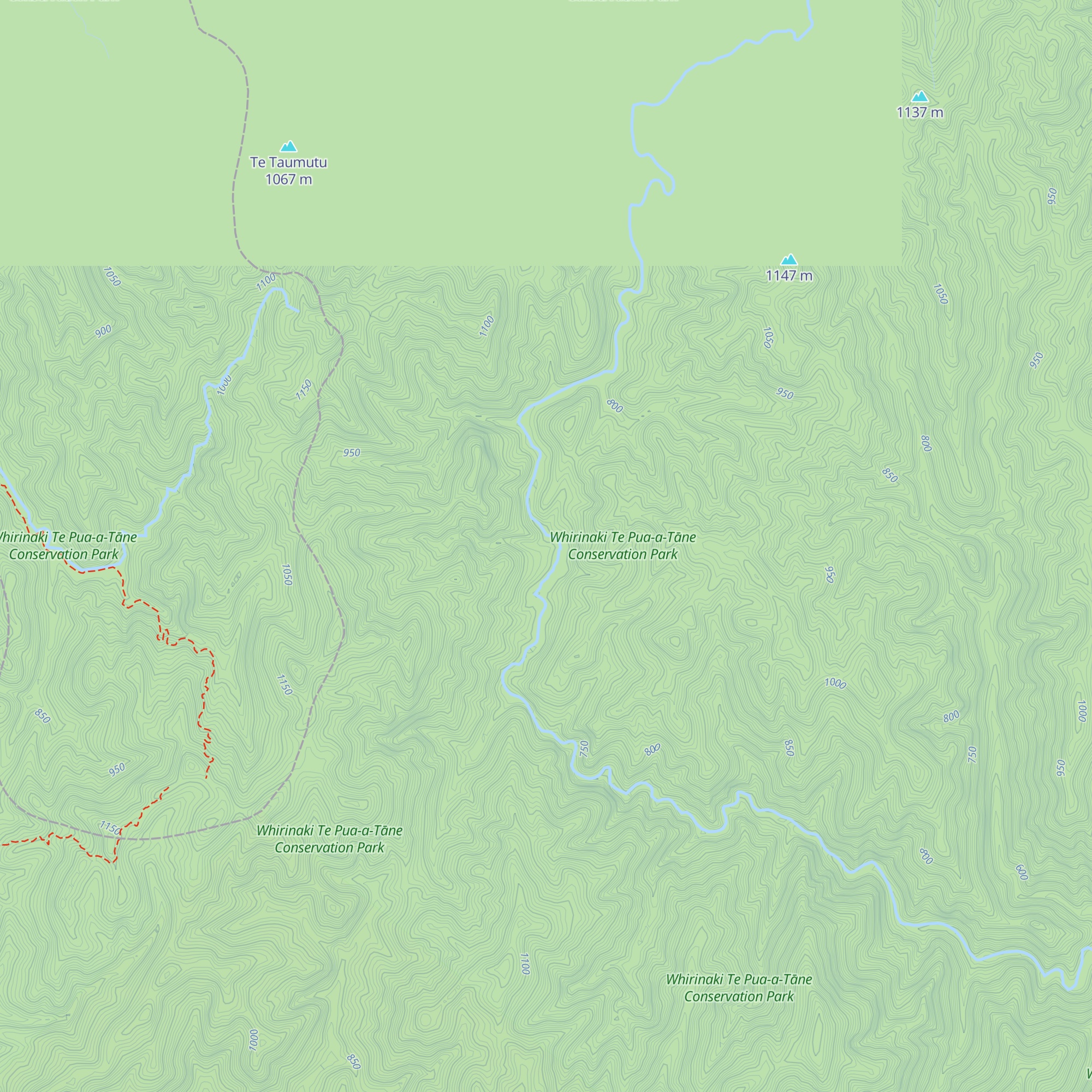Upper Te Hoe Hut map