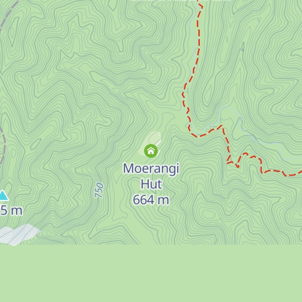 Map of Moerangi Hut
