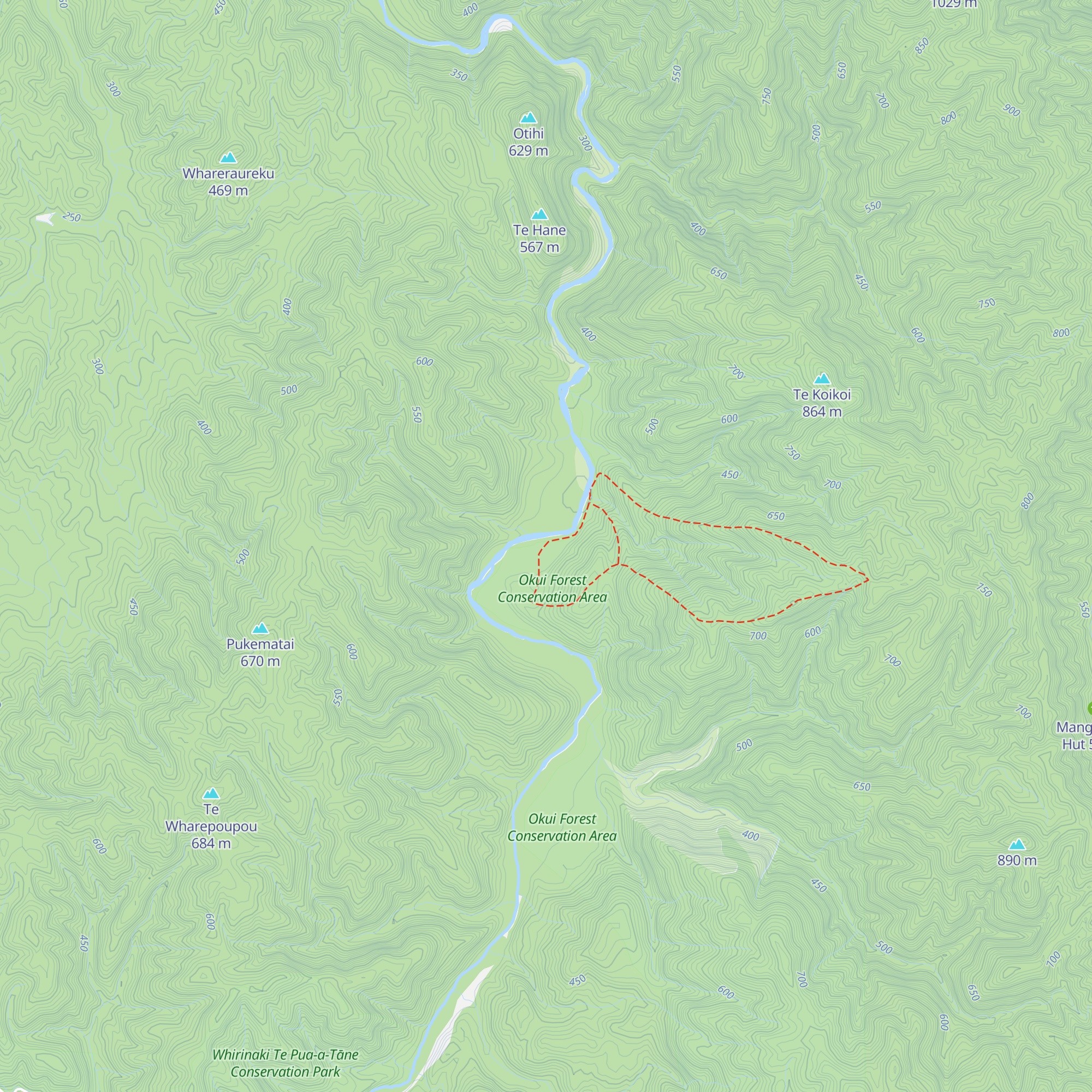 Okui Hut map