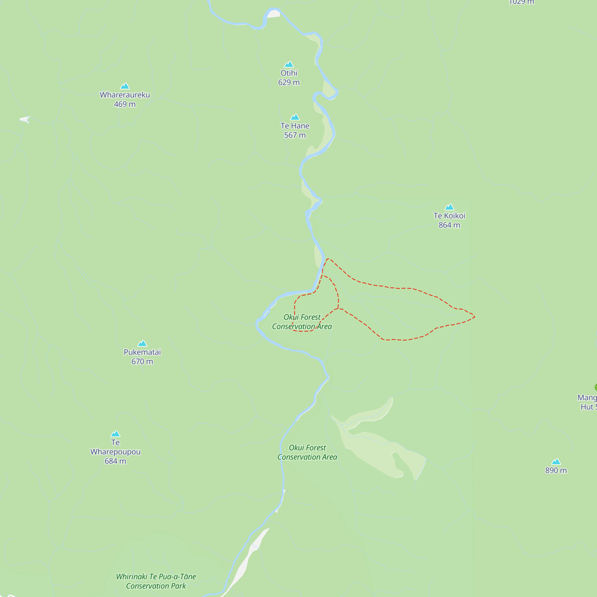 Okui Hut map